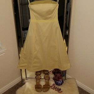 Hilfiger Yellow Tea Party Strapless Dress