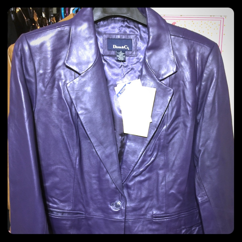 Leather Blazer NWT