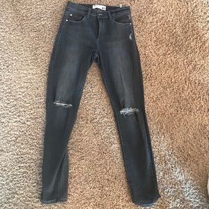 BLACK RETRO HIGH WAIST JEGGING -Garage size 07
