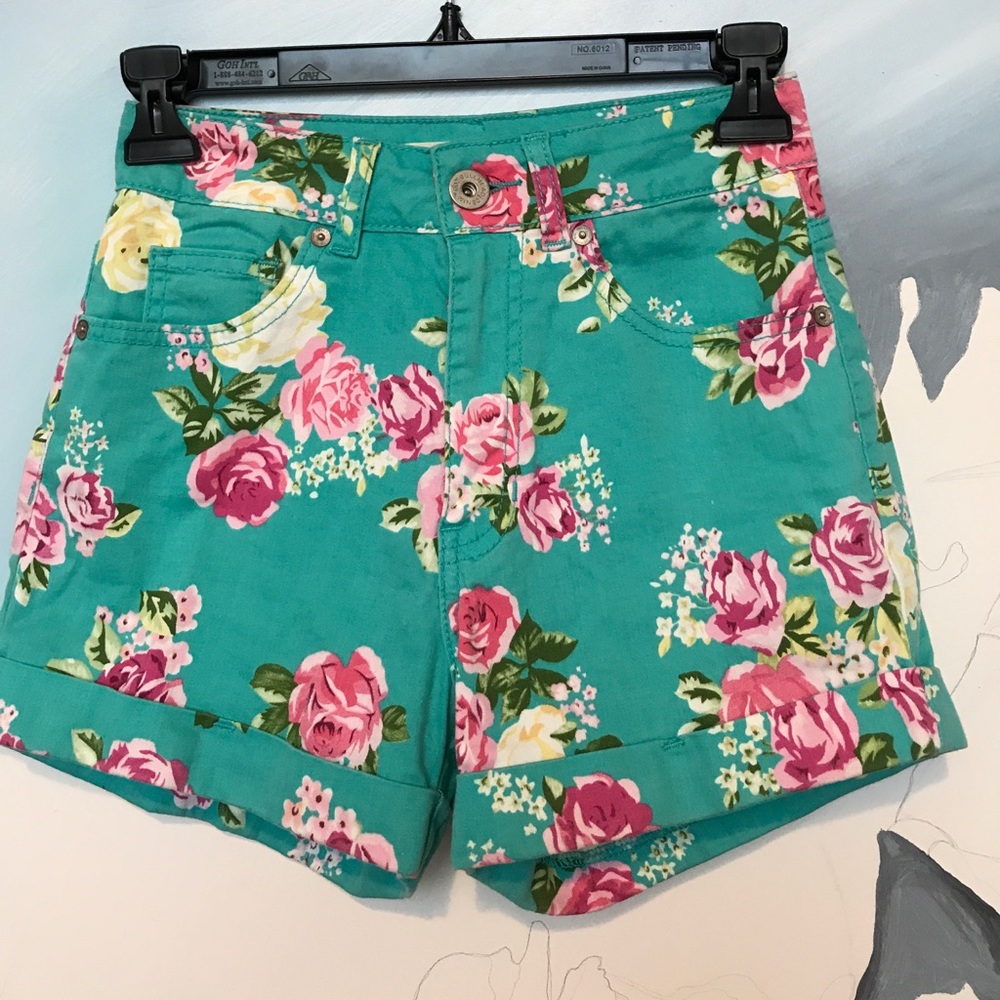 Floral Mom Shorts(: