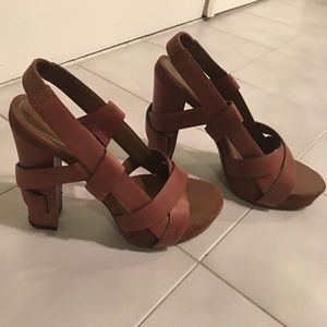 Authentic YSL Platform Sandals, Size 38/8