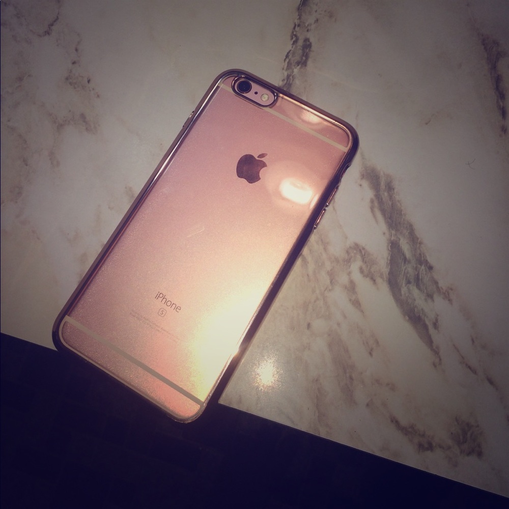 IPhone 6s Plus Rose Gold Transparent Phone Case