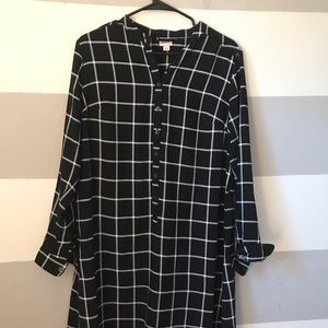 Black and white target dress