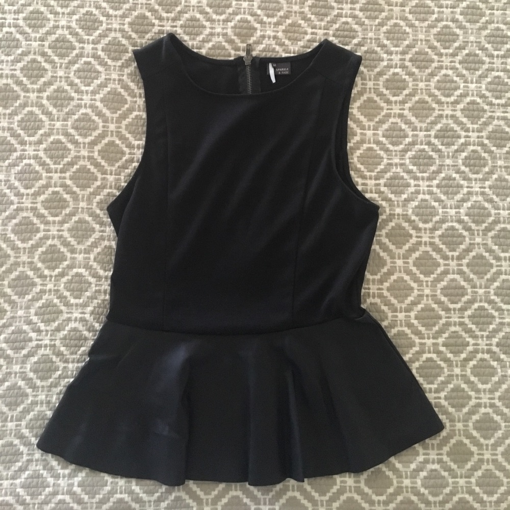Black Peplum Top