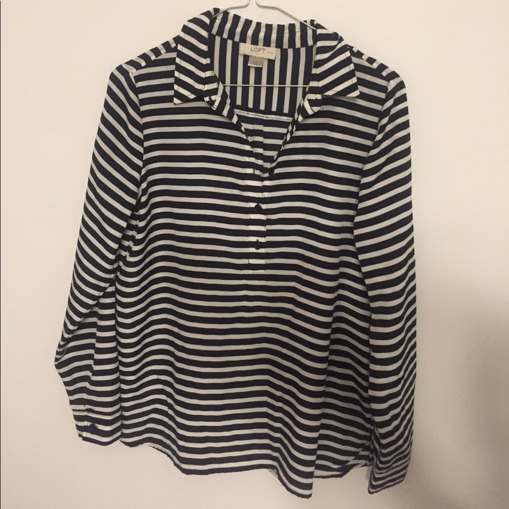 EUC LOFT Stripped Blouse