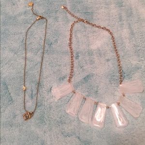 2 gold necklaces. 1 Juicy Couture, 1 Francesca's.