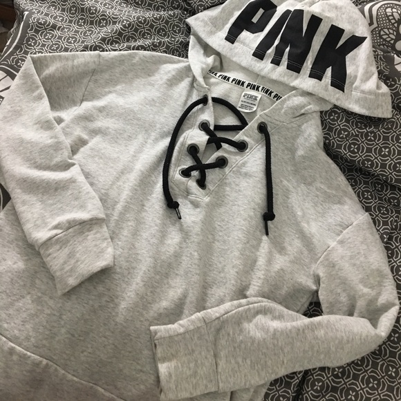 PINK Victoria's Secret Tops - PINK Tie up Hoodie