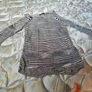 Sheer striped long sleeve shirt