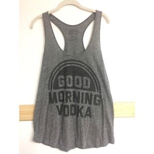 "Good morning vodka" racerback tank