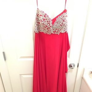 Red formal dress