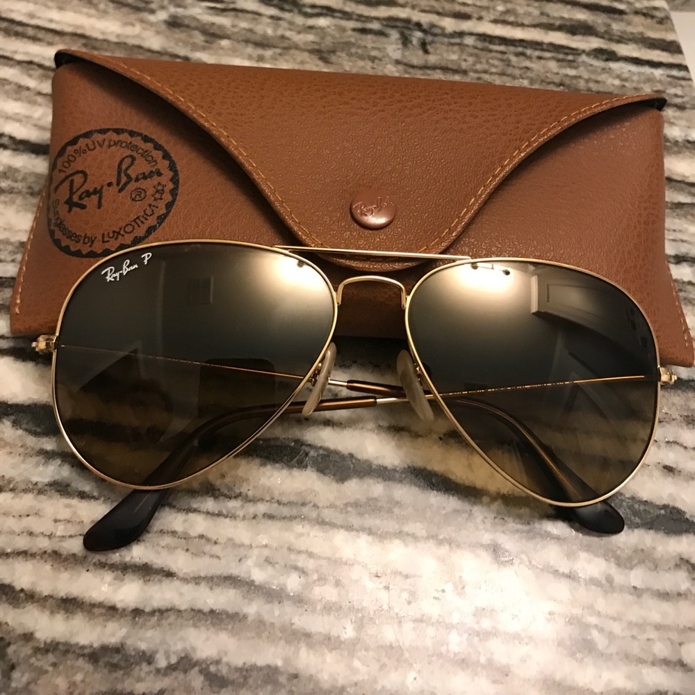 Polarized Ray-Ban Aviators Gold