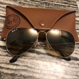 Polarized Ray-Ban Aviators Gold