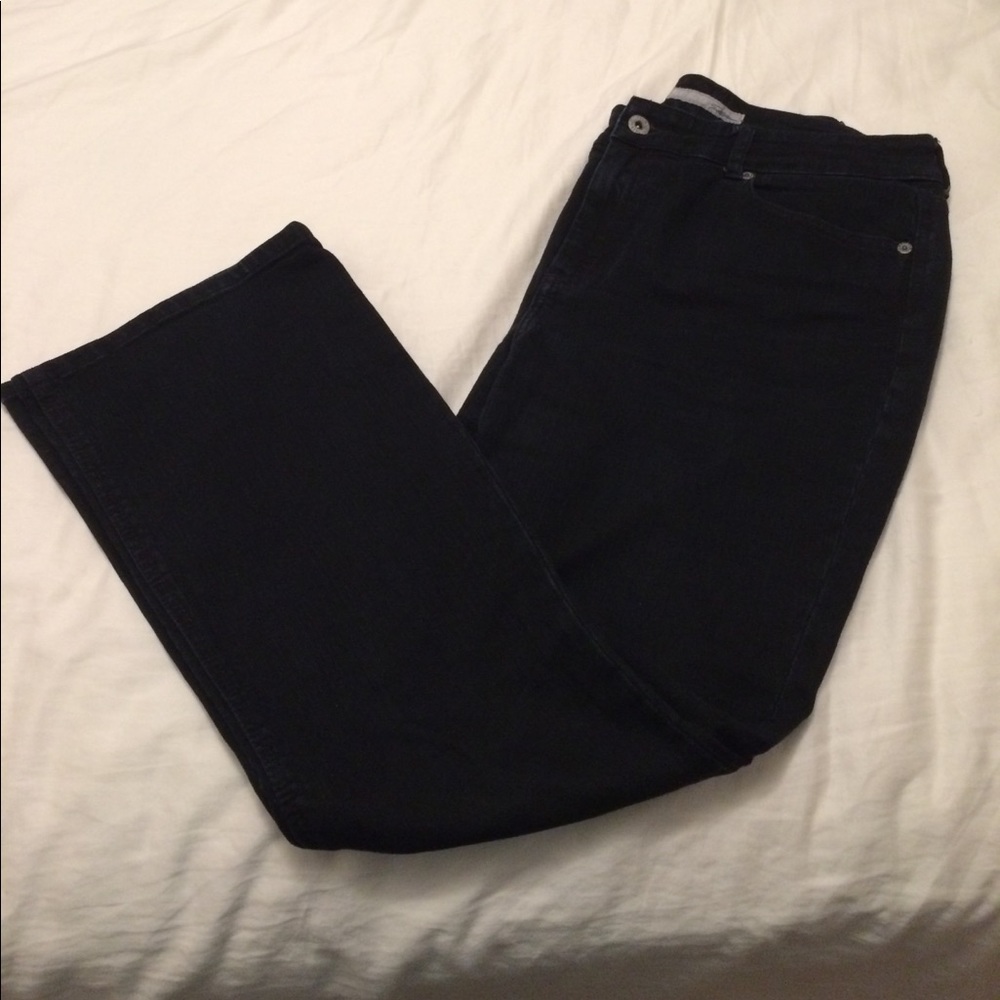 Chico's black denim jeans, size 1 short.