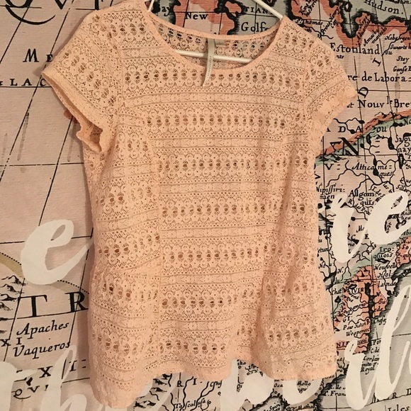 LC Lauren Conrad Tops - LC Lauren Conrad Lace Pink Top