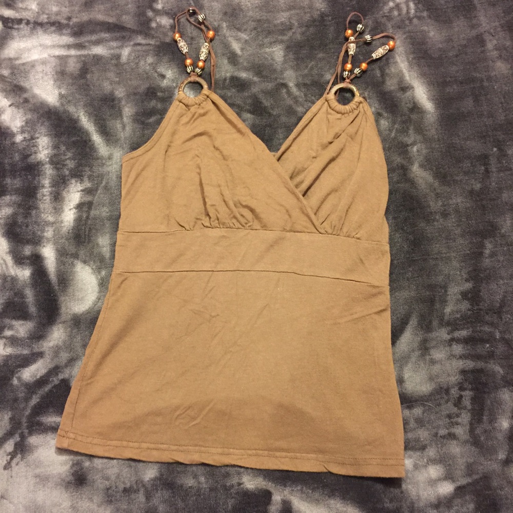 Simple brown tank top