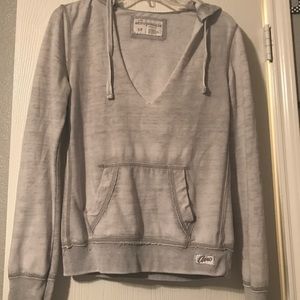 Aeropostale Gray V-Neck Hoodie