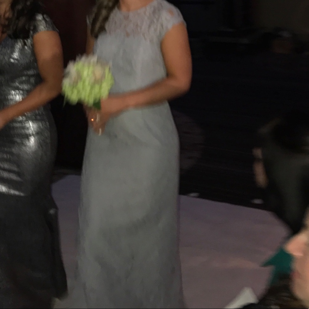 Silver/grey beautiful lace gown