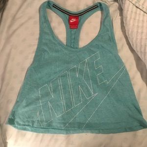 Teal Nike crop tank
