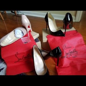 Shoes 5.5 black...6.5 nude...