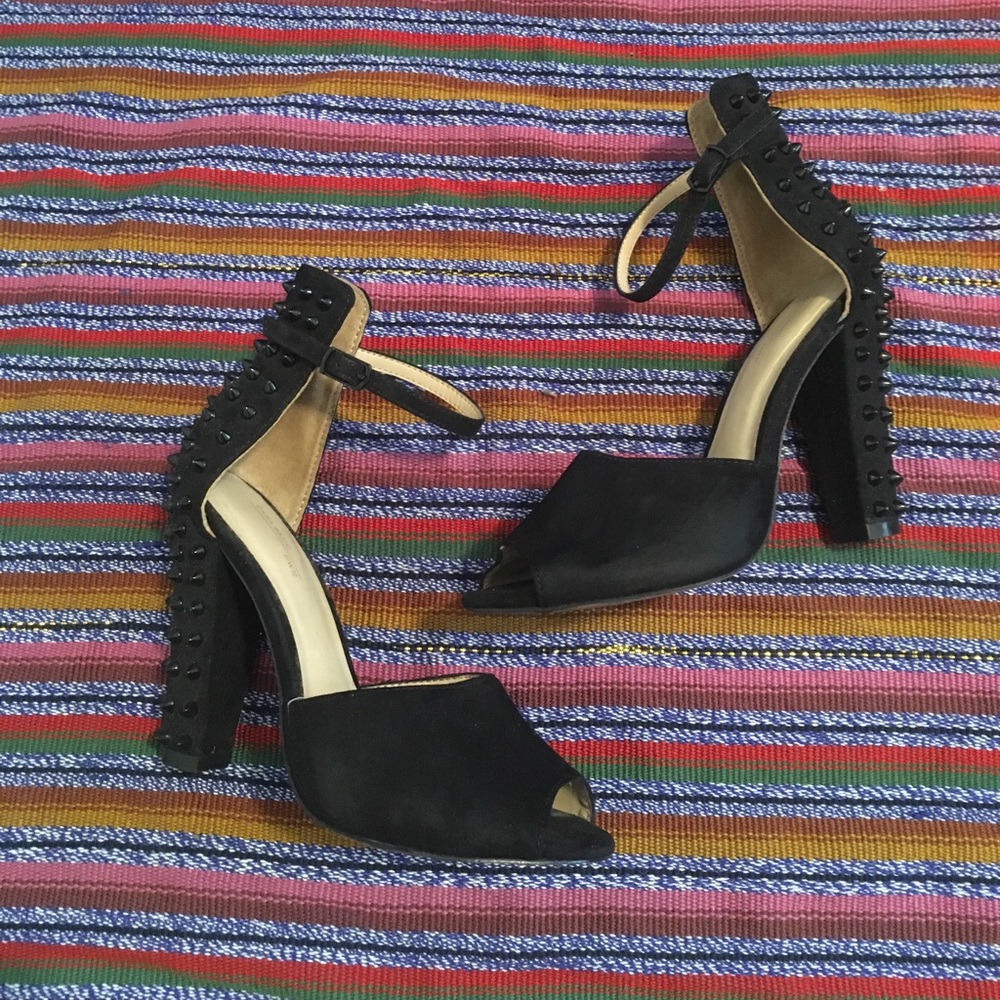 Zara black studded heels