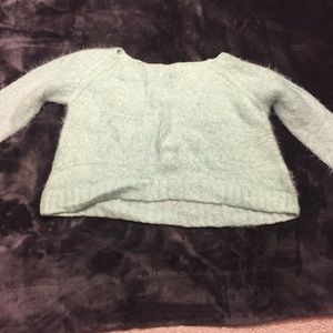 Mint fuzzy winter sweater