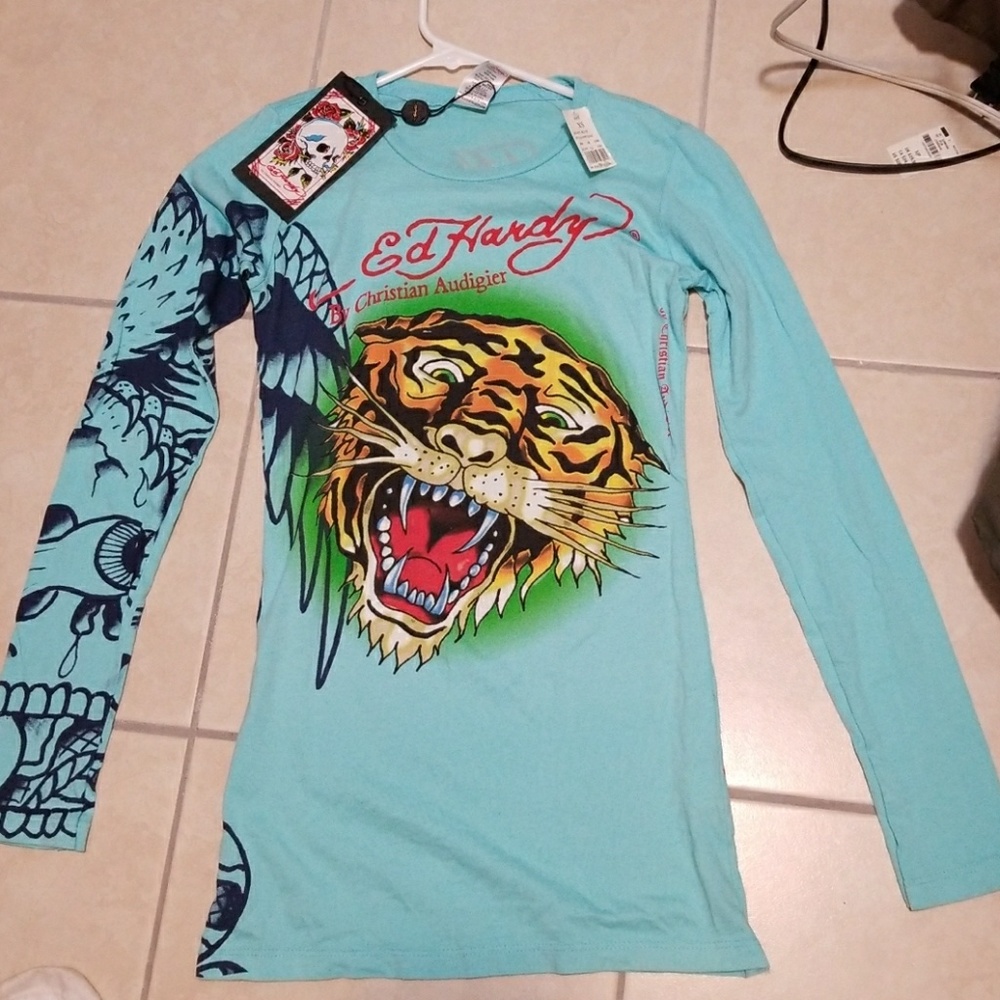 New Don Ed Hardly Long sleeve Shirt Size Xs
