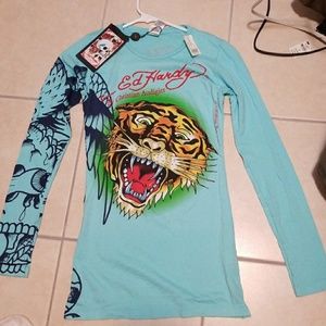 New Don Ed Hardly Long sleeve Shirt Size Xs