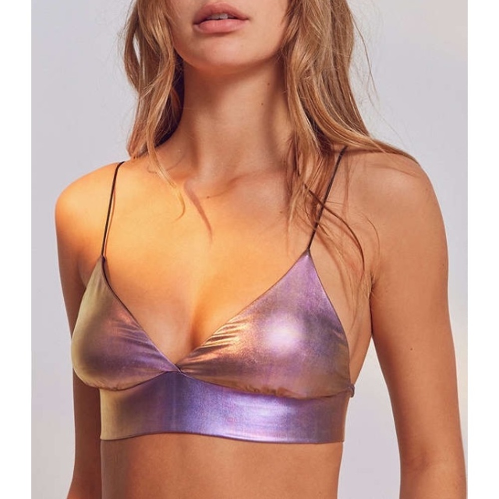 Metallic purple bralette
