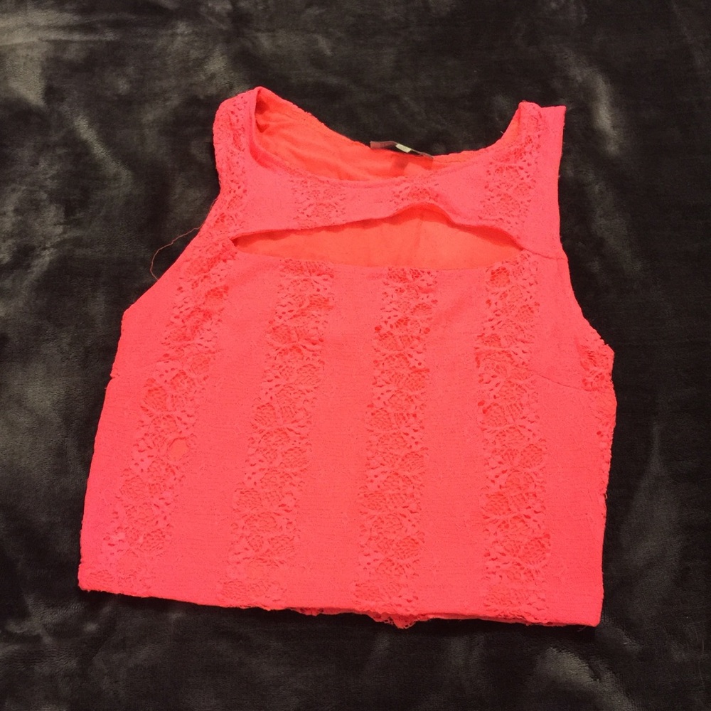 Coral crop top