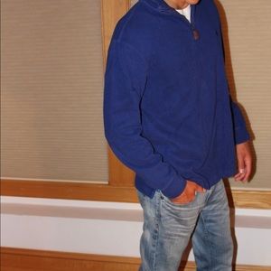 Royal Blue Polo 1/4 zip sweater