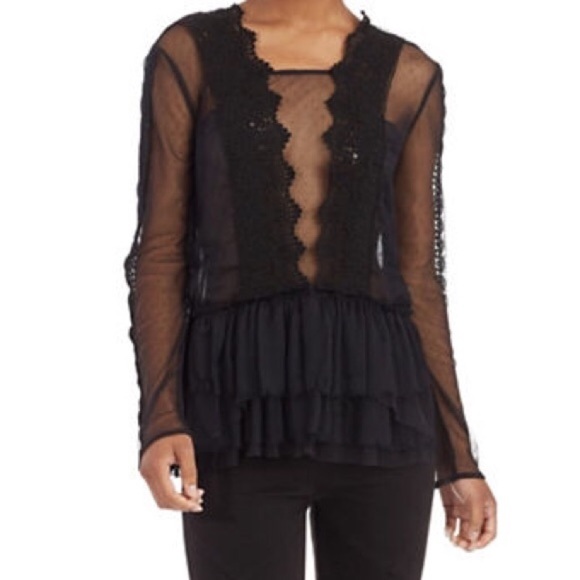 Free People Tops - Free People Top - black Lacy blouse