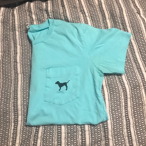 PINK Victoria's Secret Tops - Victoria's Secret PINK Teal Frocket Tee