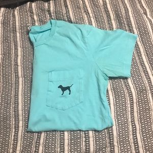 Victoria's Secret PINK Teal Frocket Tee