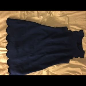 Jcrew Blue Scallop Dress