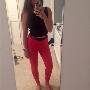 nike red leggings