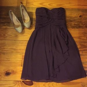 Dark purple formal stapless dress