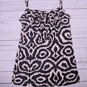 J. Crew Navy Blue Ruffled Tank Top