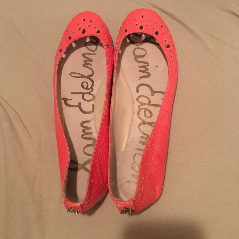 Sam Edelman Flats Neon Orange