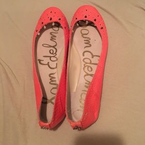 Sam Edelman Flats Neon Orange
