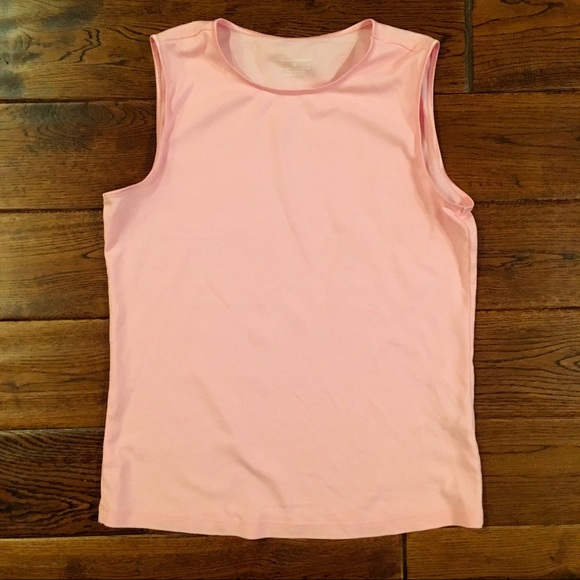 Christopher & Banks Satin Trim Essential Pink Tank - Picture 1 of 4