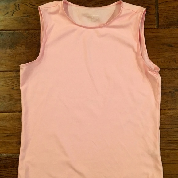 Christopher & Banks Satin Trim Essential Pink Tank - Picture 2 of 4