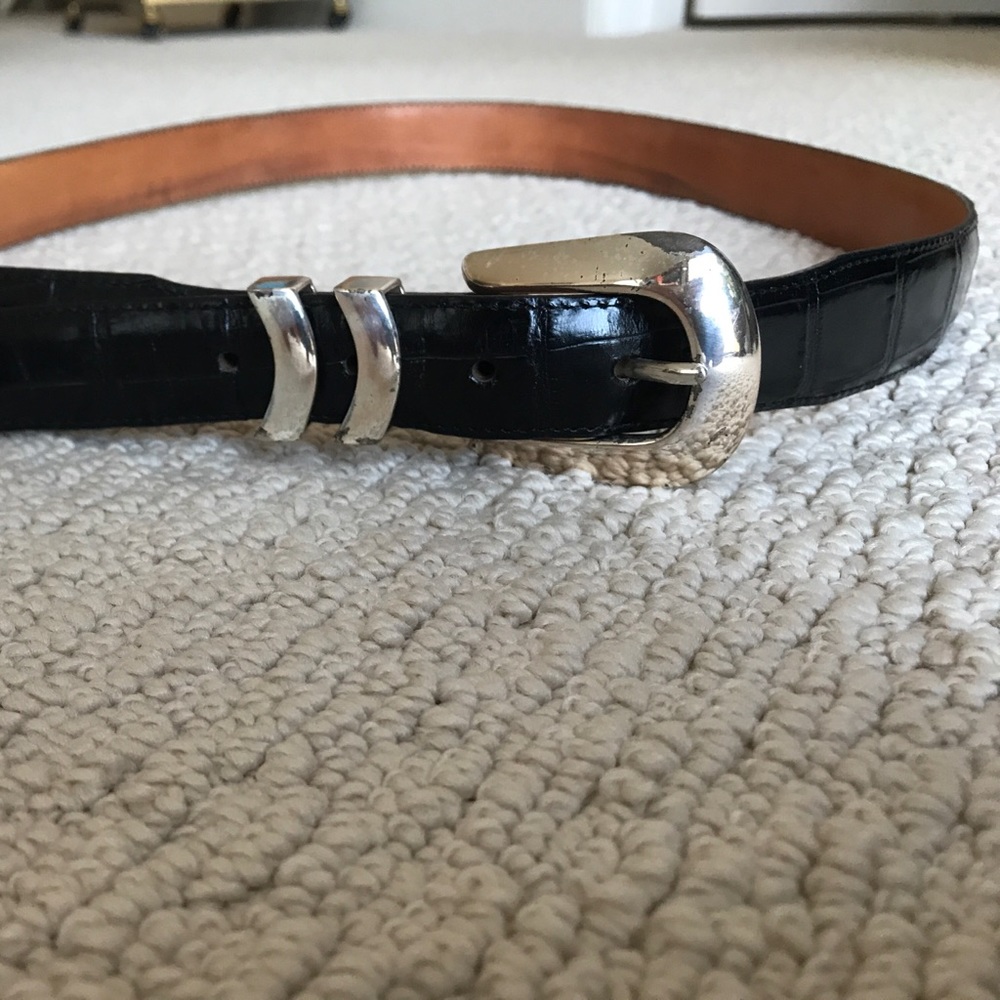 Men's Onyx Brighton Black Leather Belt size 42