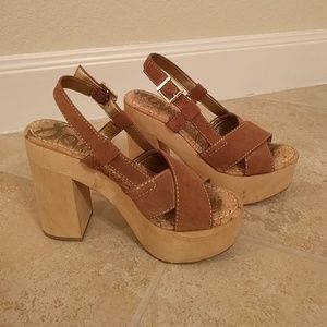 Sam Edelman brown suede heels