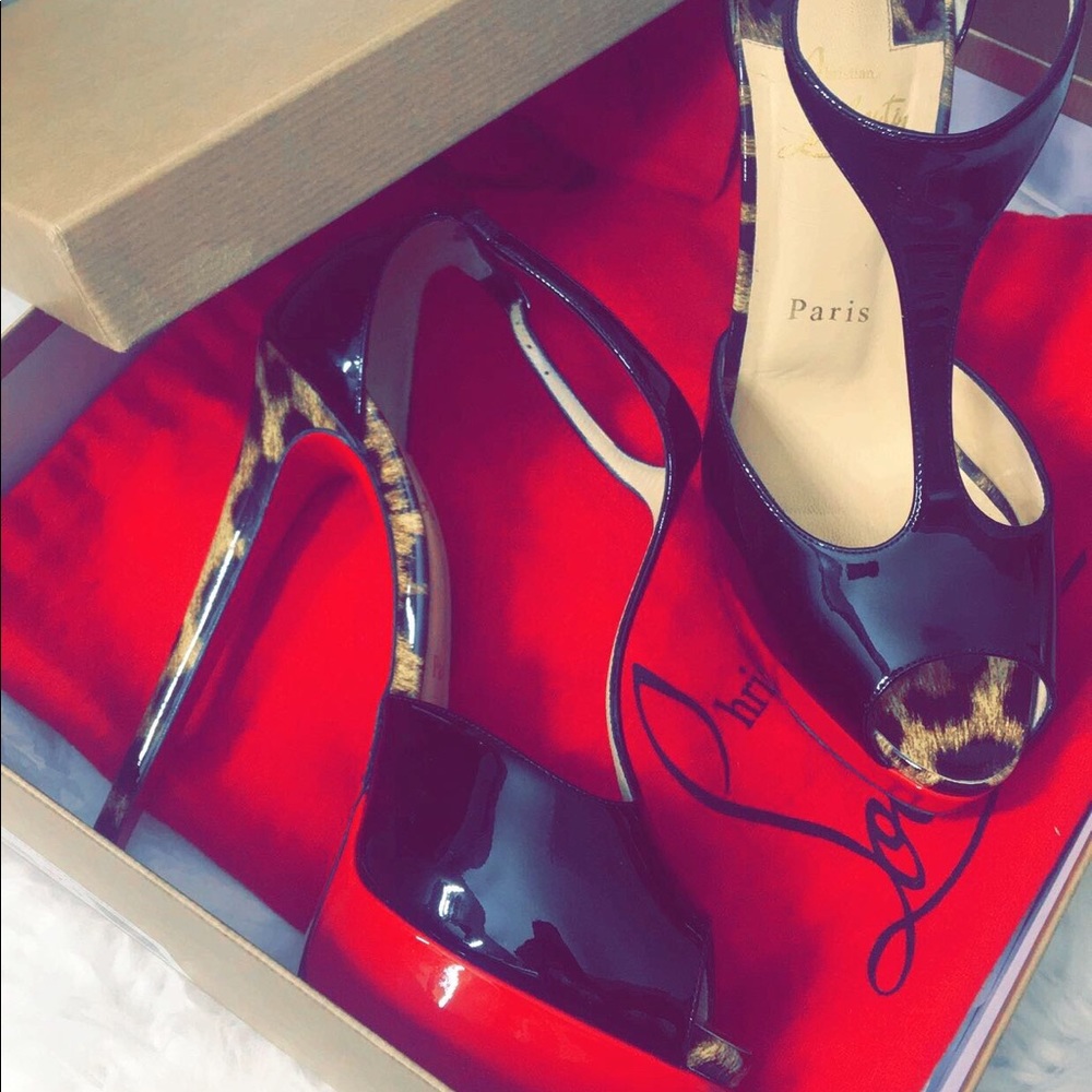 JILOPA 150 PATENT LEOPARD HEEL