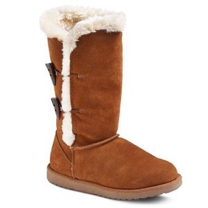UGG Style  Mossimo Tan Suede and Fur Snow Boots
