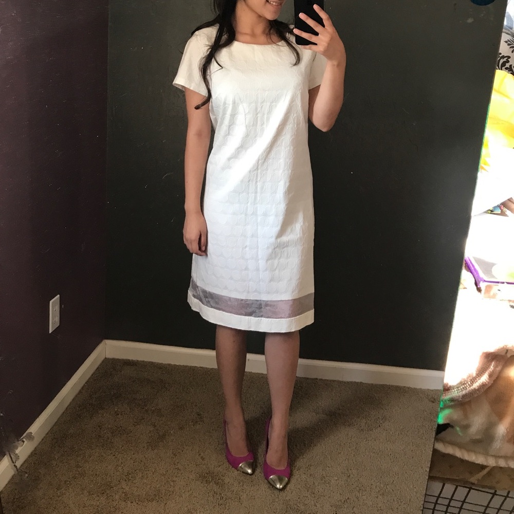 White Polka Dot A-line dress