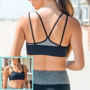 NWT Double Layer Strappy Light Support Sports Bra