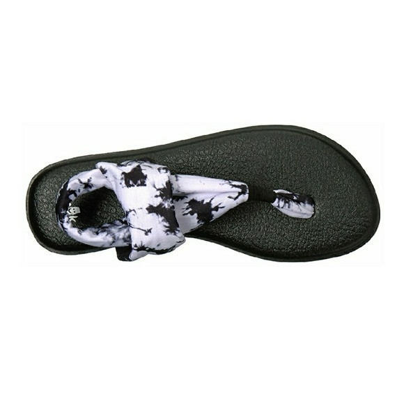 Sanuk Womens Yoga Sling 2 Sandals in Black Tye Dye - Picture 2 of 5