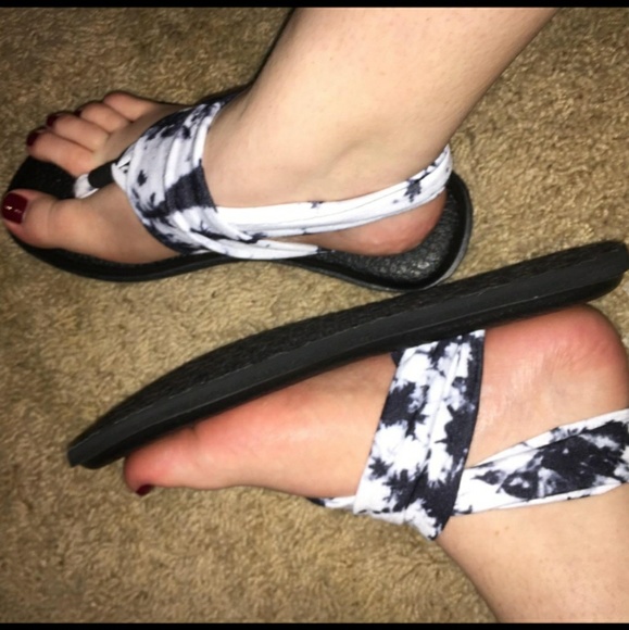 Sanuk Womens Yoga Sling 2 Sandals in Black Tye Dye - Picture 5 of 5