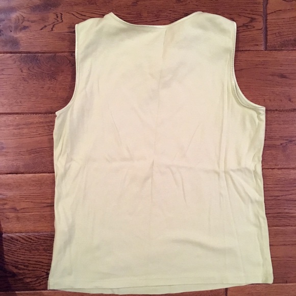 Christopher & Banks Satin Trim Essential Lime Tank - Picture 3 of 3